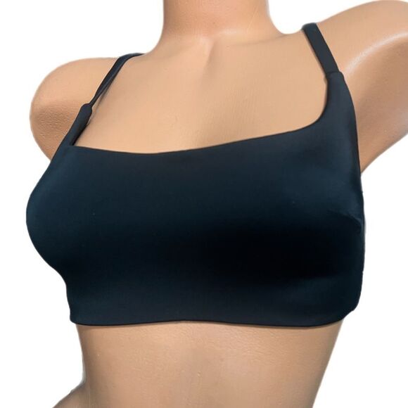 Victorias Secret Swim No-wire lightly Padded Bandeau Bikini top black XL - Picture 2 of 3